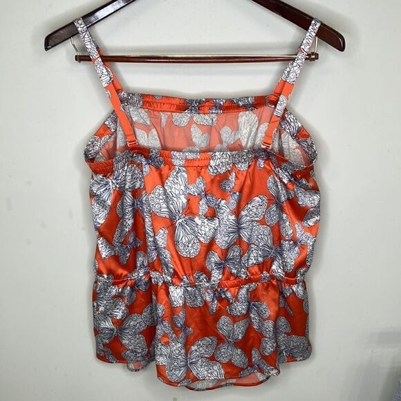 ELOQUII 16w Butterfly print Stretchy sleeveless top - Picture 11 of 12